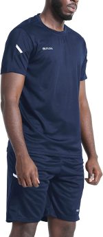 BUYJYA Men's Workout Clothes Athletic Shorts Shirt Set 3 Pack for Basketball Football Exercise Training Running Gym - Image 6